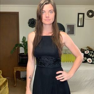 Vintage BillLevkoff formal dress Black floral